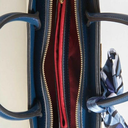 Regal Mosaic Blue Tote Handbag