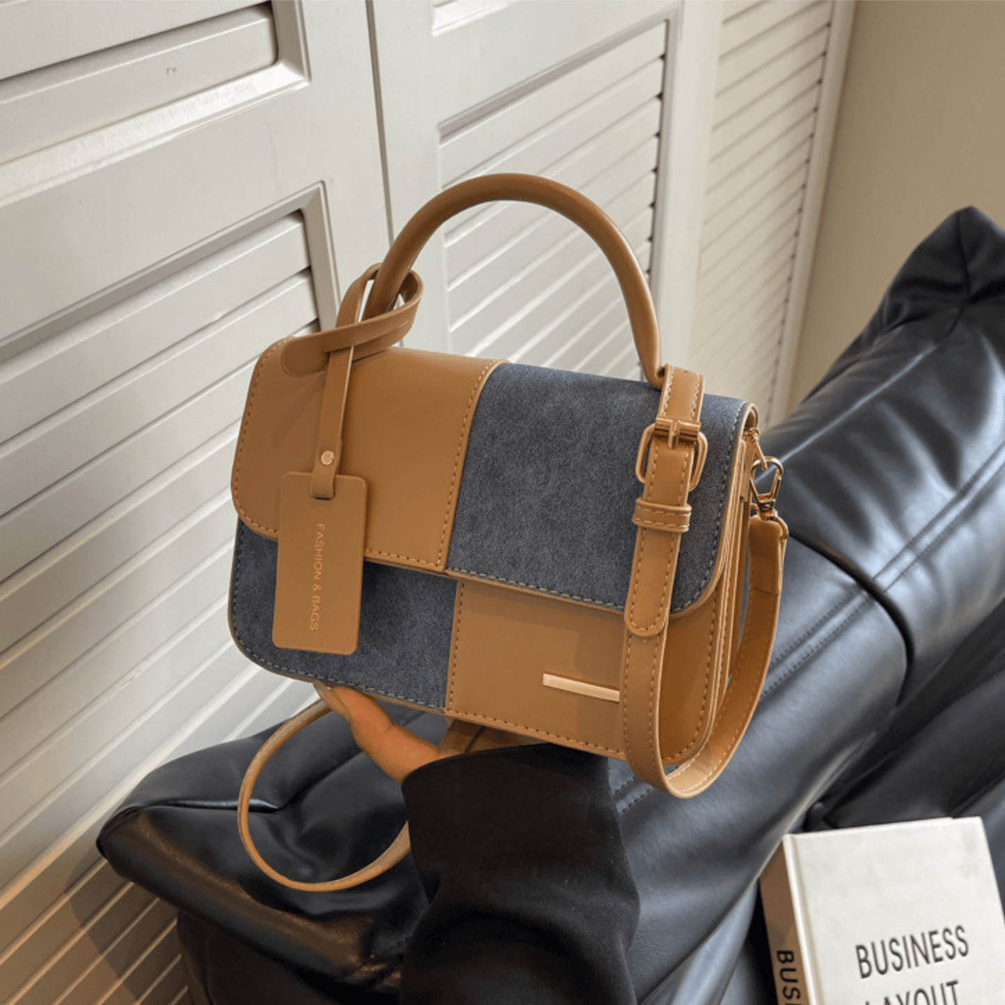 Denim Grace Satchel Crossbody Bag