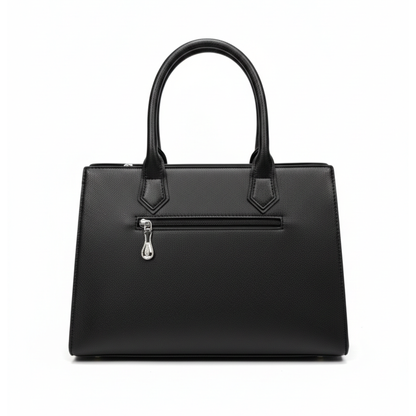 Quilted Carryall Black Tote Bag