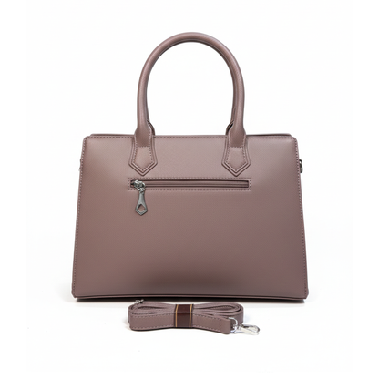 Quilted Carryall Mauve Tote Bag