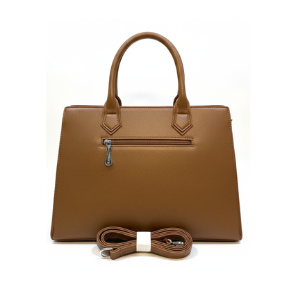 Quilted Carryall Brown Tote Bag