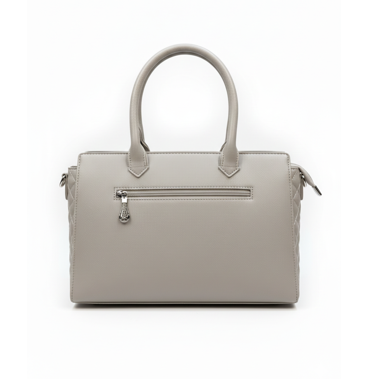 Quilted Carryall Grey Tote Bag