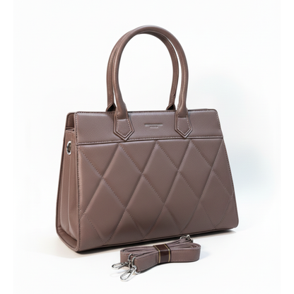 Quilted Carryall Mauve Tote Bag
