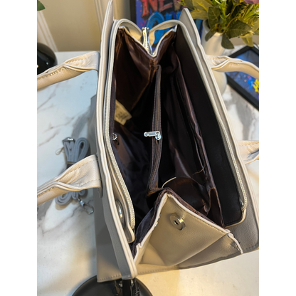 Quilted Carryall Grey Tote Bag