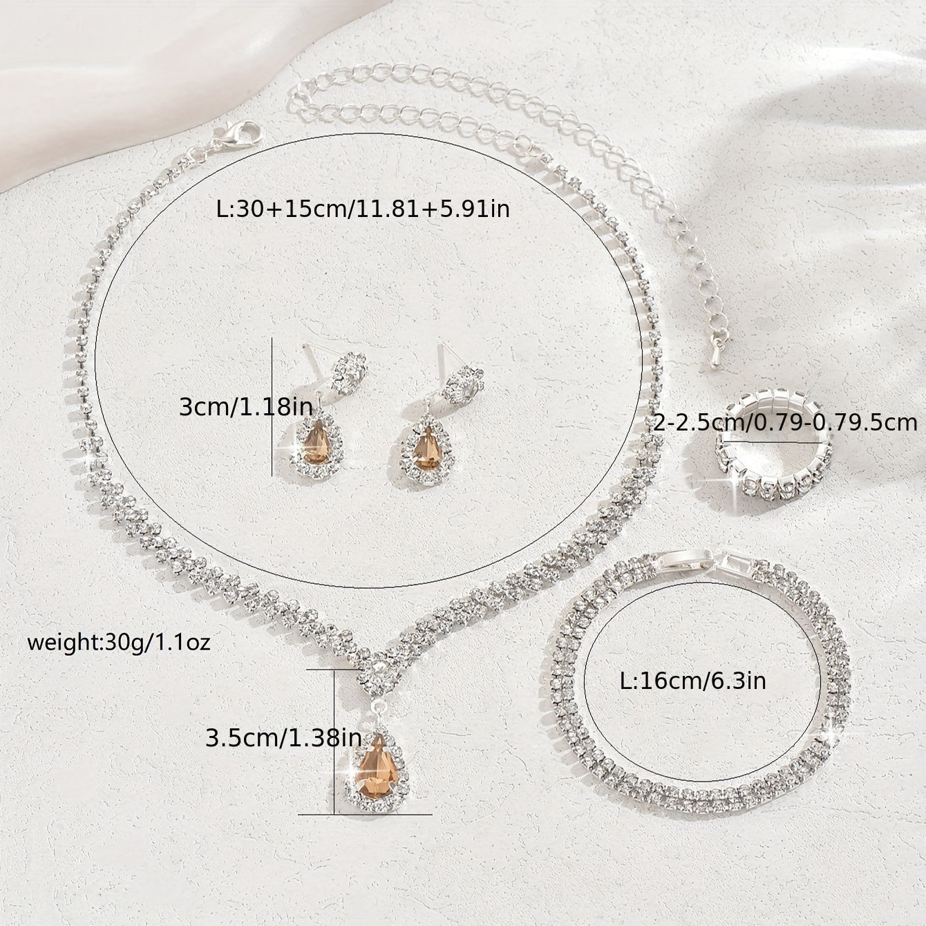 Silver Charm Necklace Set