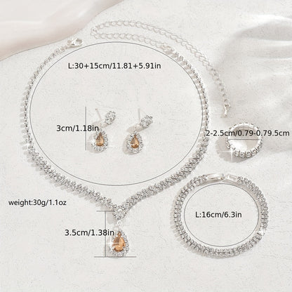 Silver Charm Necklace Set