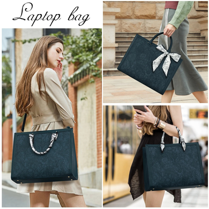 Dark Green Flora Carryall Tote