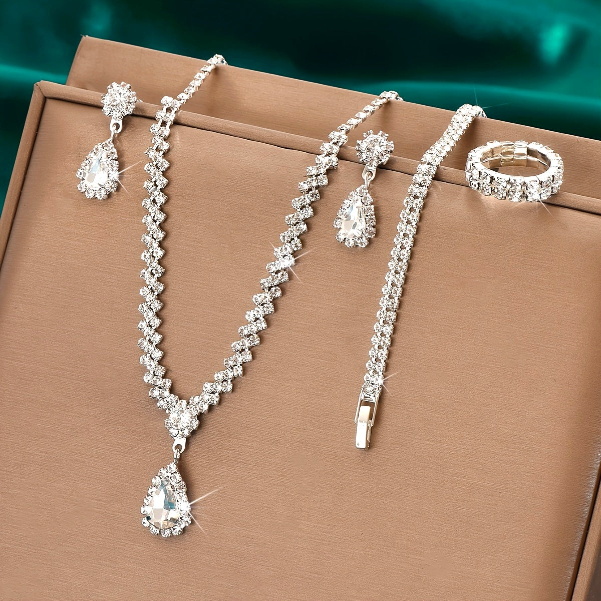 Silver Charm Necklace Set