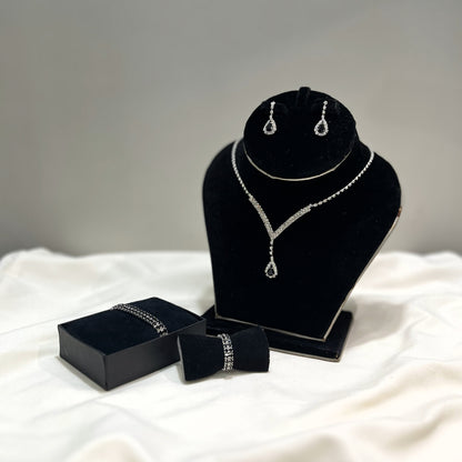 Black Charm Necklace Set