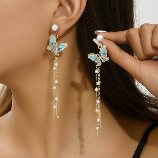 Butterfly Drop Earrings
