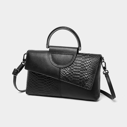 Croco Pie Crossbody Handbag