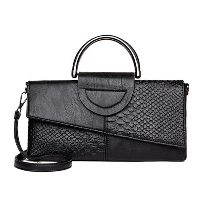 Croco Pie Crossbody Handbag